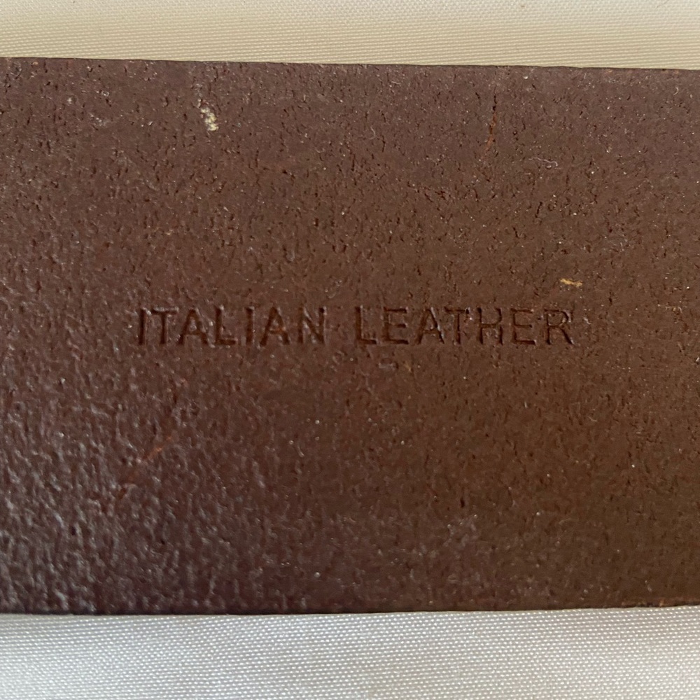 Lauren Ralph Lauren Cognac Brown Leather Belt Vintage - Picture 4 of 8
